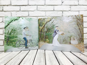 Wedding Photos & Vows Collage on Wood & Tin