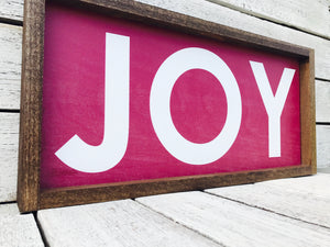 "JOY" Wooden Christmas Sign