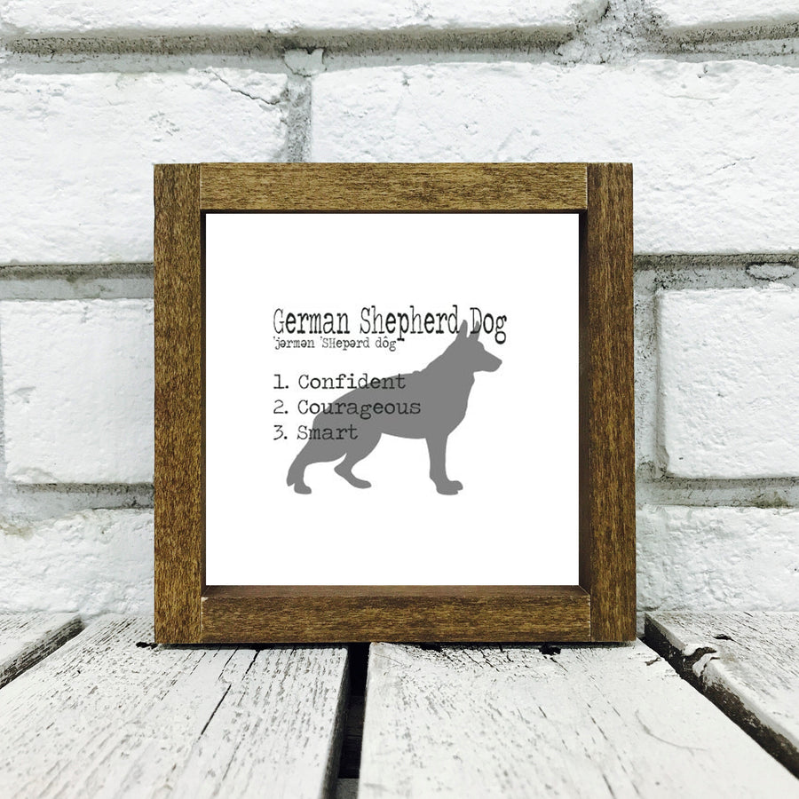 German Shepard Dog Wooden Sign