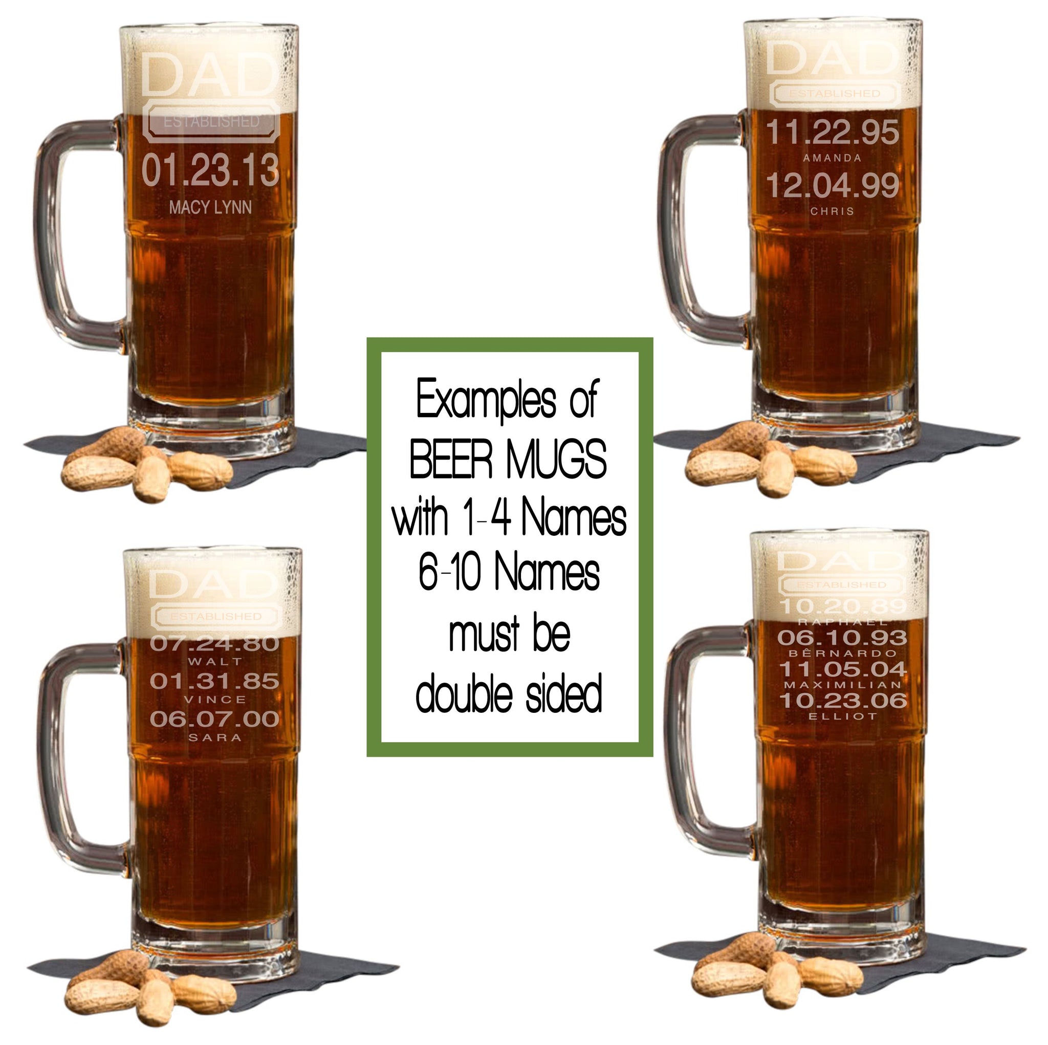 Engraved and Personalized Father's Day Beer Glass Gift - Madi Kay Designs
