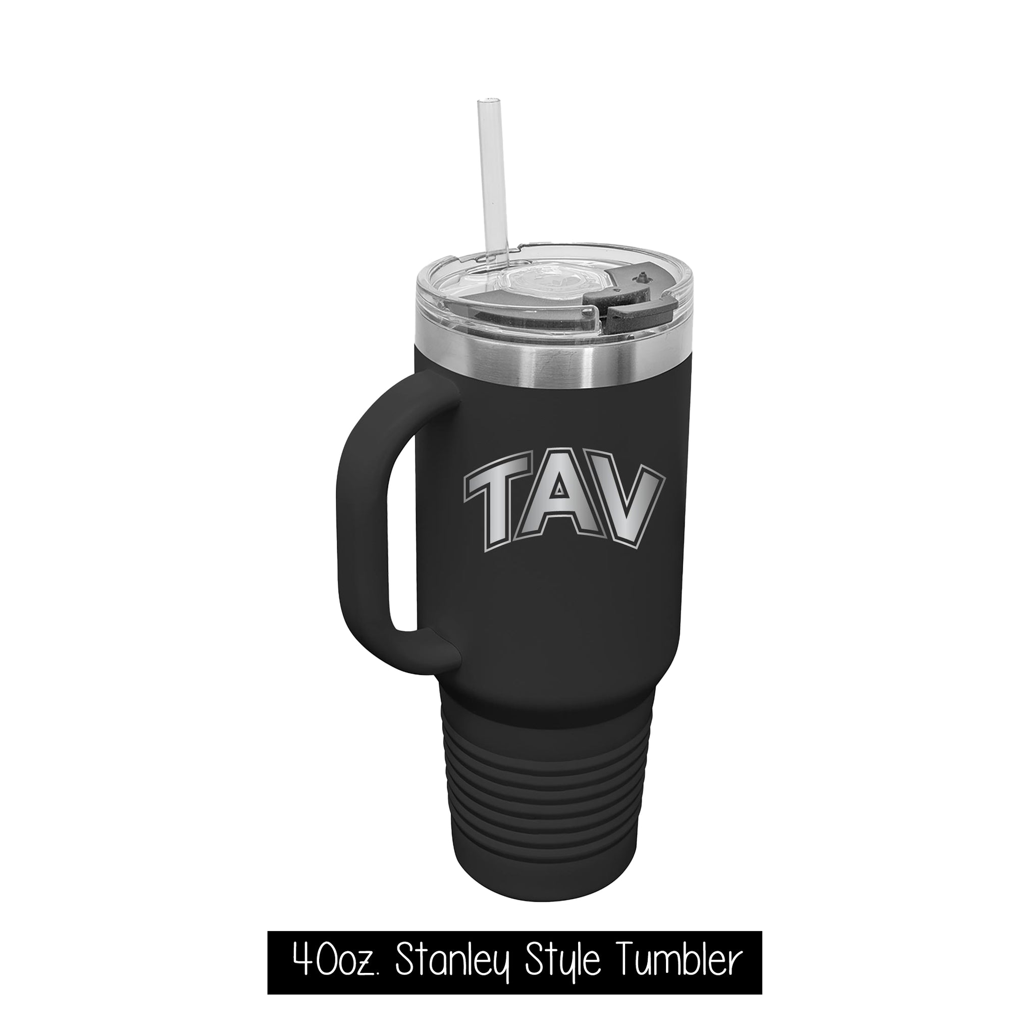 Custom Logo 40 oz Travel Tumbler with Built in Handle Straw