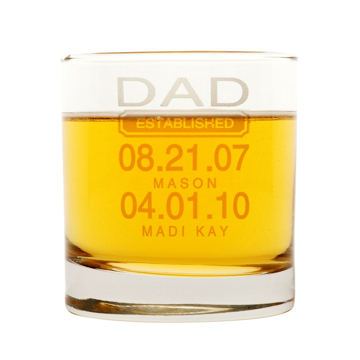 Personalized Engraved Whiskey Glass For Dad