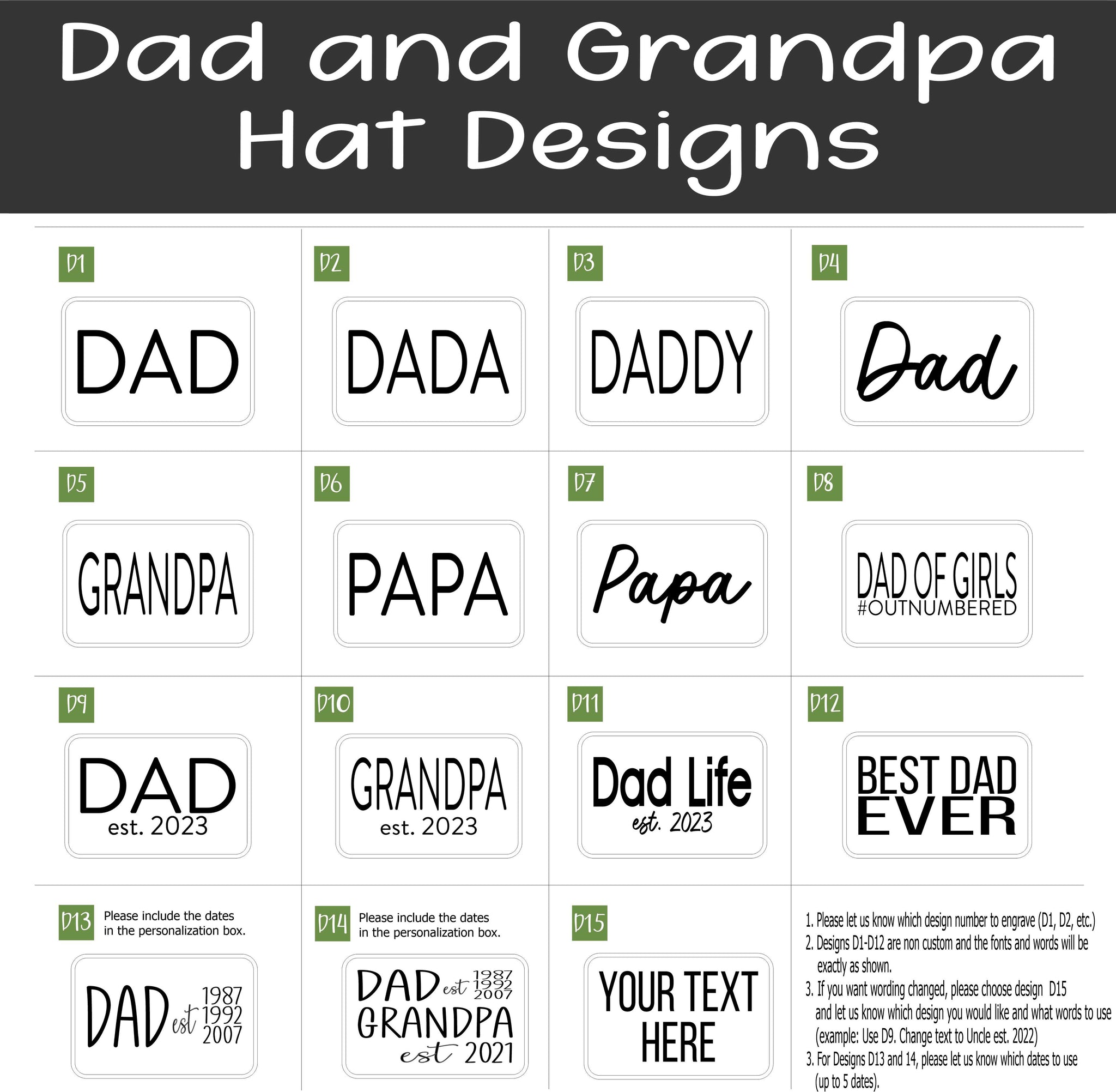 Father's Day Trucker Hat with Custom Leather Patch - Madi Kay Designs