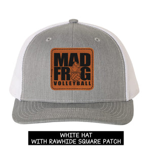 Personalized Trucker Hat Richardson with Laser Engraved Leatherette Patches for Business Promotional Items - Made in USA