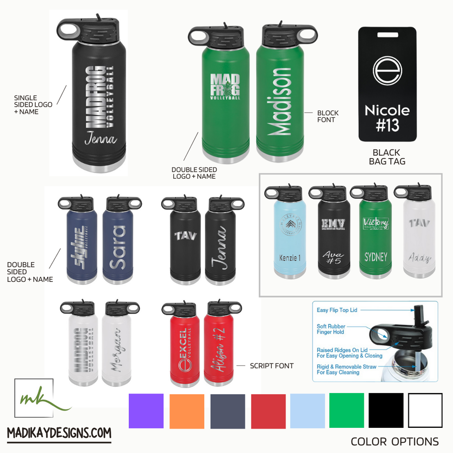 Team Custom 40 oz Polar Water Bottle - Bulk Pricing Available