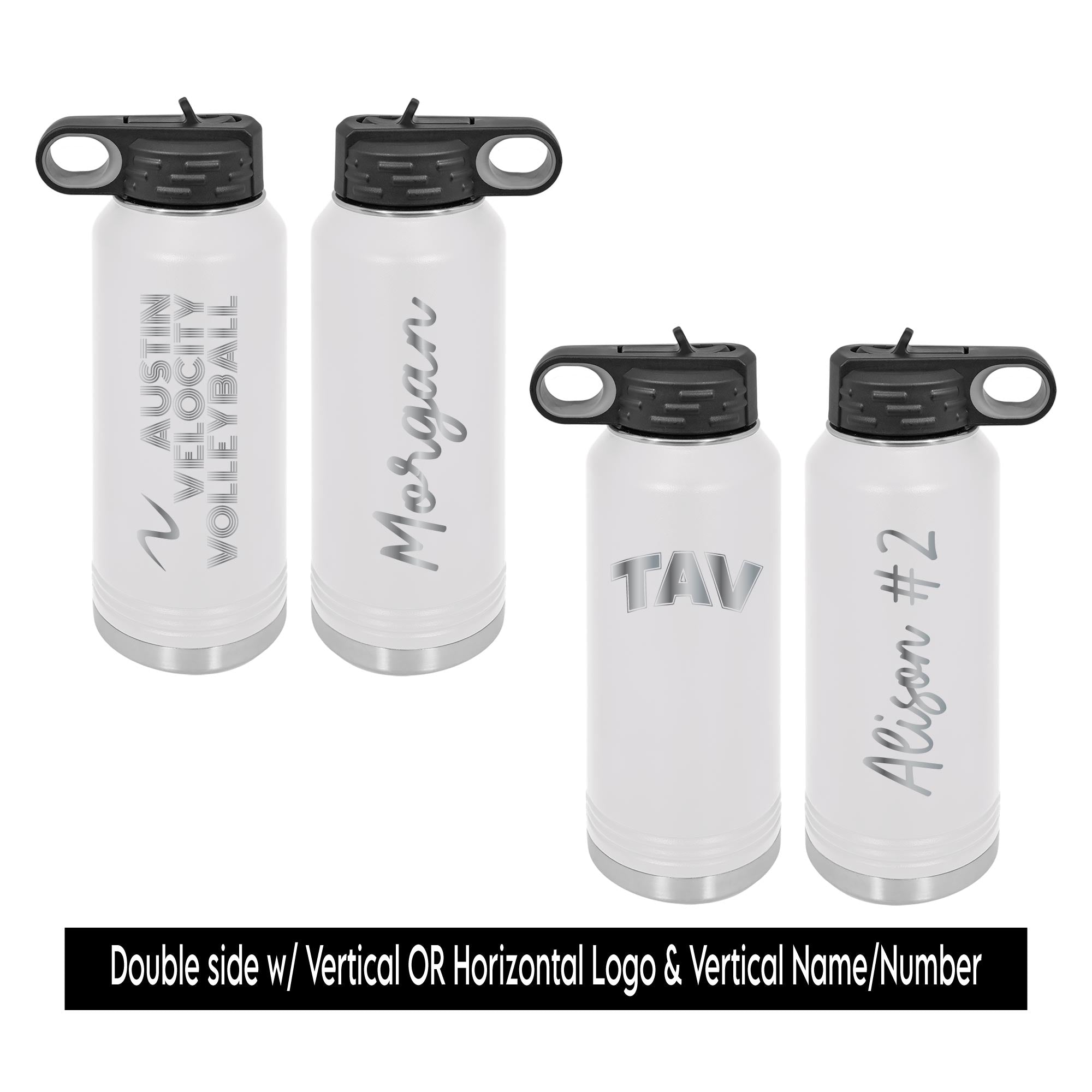 Custom Water Bottles with Carabiner - Bulk - DSP334