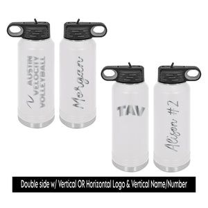 Team Custom 32 oz Polar Water Bottle - Bulk Pricing Available