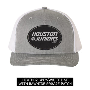 Personalized Trucker Hat Richardson with Laser Engraved Leatherette Patches for Business Promotional Items - Made in USA