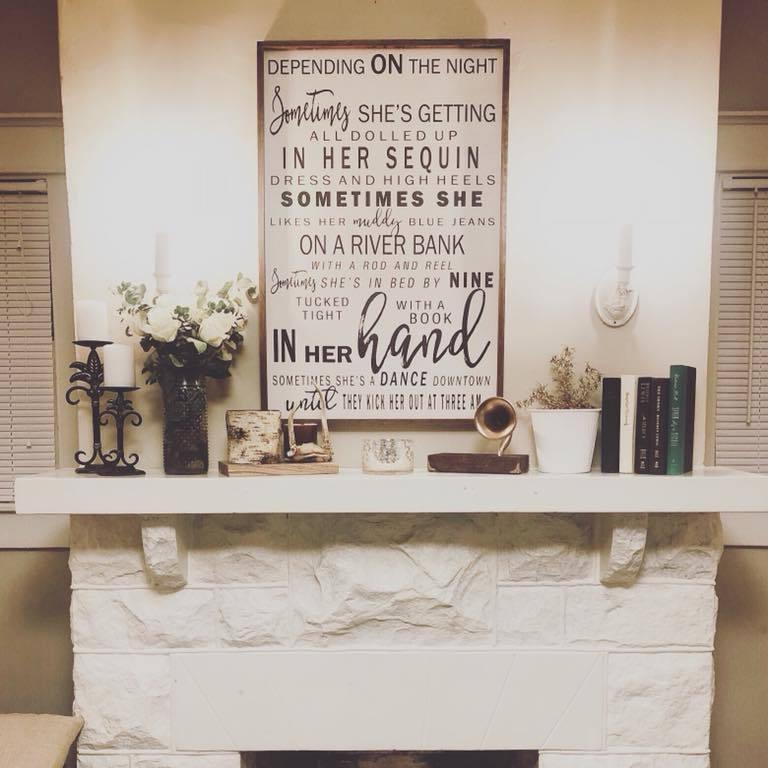 Wedding Song Lyrics Sign on Wood