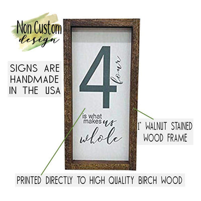 Kendrick Home 'On The Farm' Family Sign - White Hardwood Rustic Wall Decor, 12x24 Inches