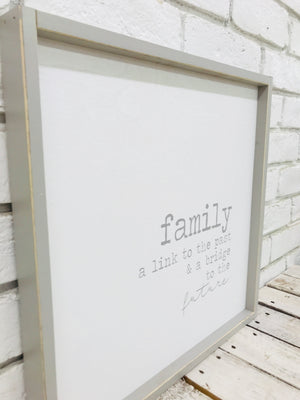 "Family a Link to The Past..." Wooden Sign