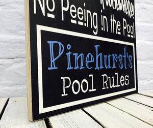 Personalized Pool Last Name MDO Sign