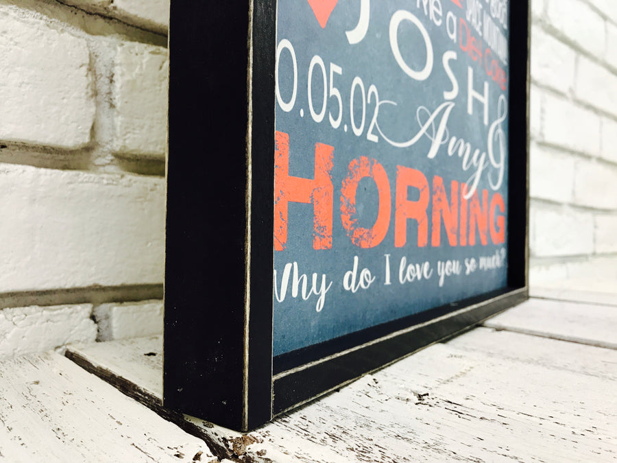 15 Years Personalized Wooden Anniversary Subway Sign