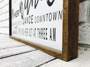 Wedding Song Lyrics Sign on Wood