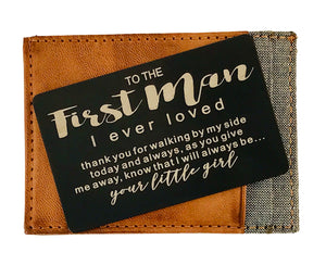 Custom Wallet Insert Card Personalized Quote Gift for Him