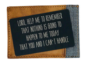 Biblical Verse Wallet Card Personalized Aluminum Wallet Insert Card, Inspirational Quote, Meaningful Gift