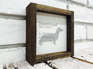Daschund Dog Wooden Sign