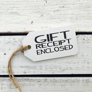 "Gift Receipt Enclosed" Gift Tag