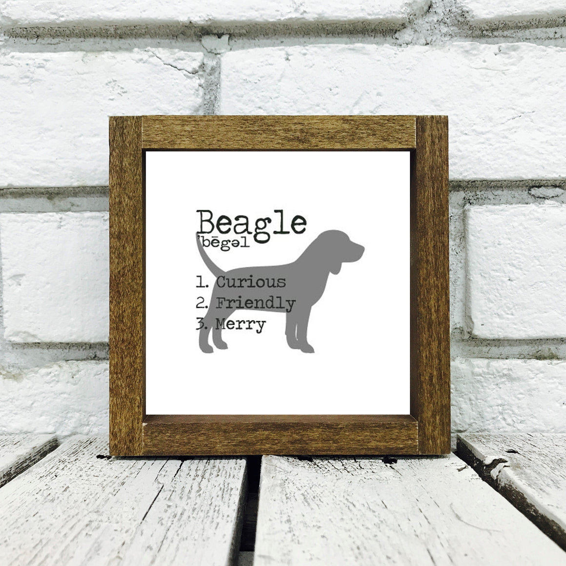 Beagle Dog Wooden Sign