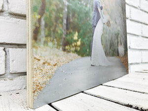 Wedding Photos & Vows Collage on Wood & Tin