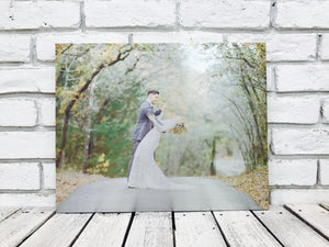 Wedding Photos & Vows Collage on Wood & Tin