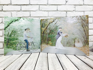 Wedding Photos & Vows Collage on Wood & Tin