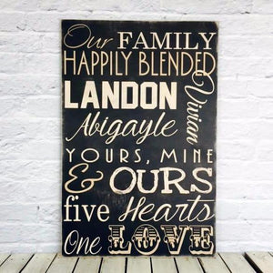 Happily Blended Family Sign