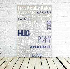 family Rules Sign
