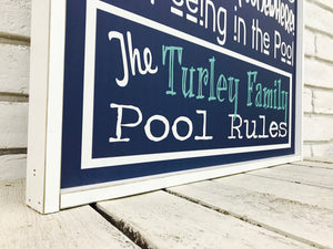 Personalized Lake House Rules Last Name Wooden Sign