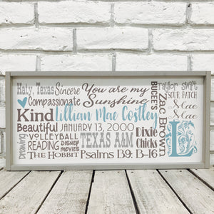 Personalized Family Name Subway Sign Wall Art