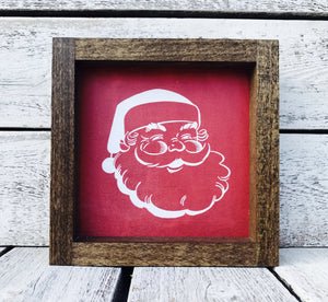 "Santa Face" Wooden Farmhouse Sign