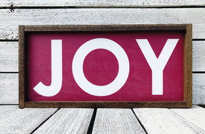 "JOY" Wooden Christmas Sign