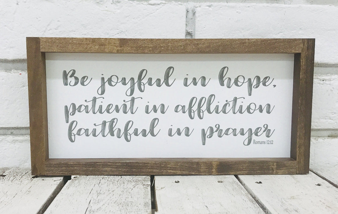 "Be Joyful" Wooden Sign