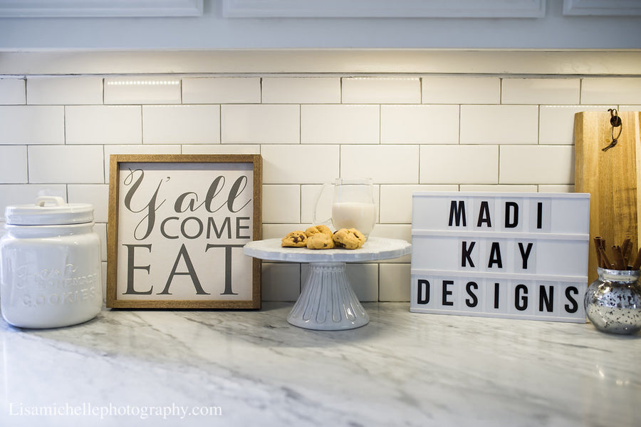 Y'all Come Eat Farmhouse Wooden Decor Sign
