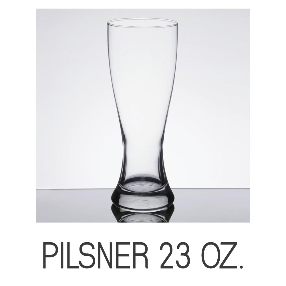 Custom Pilsner Glass - 12 oz. - Engraved - Printed School Supplies