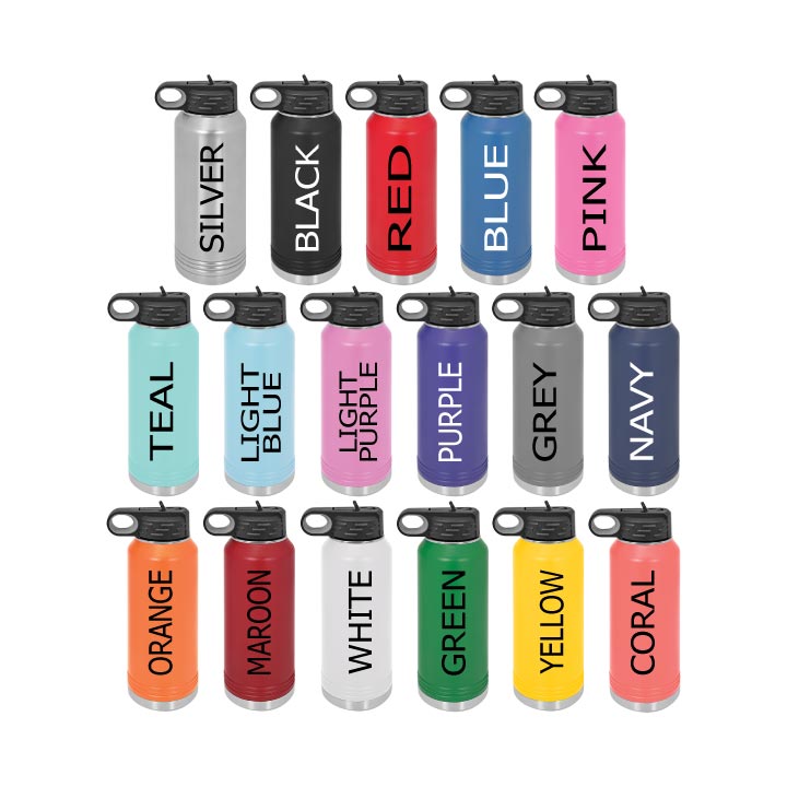Personalized Senior 2023 Water Bottle - Customizable with School Logo and Name - 32 oz Polar Bottle