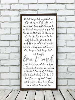 Wedding Song Lyrics Sign | Style V4