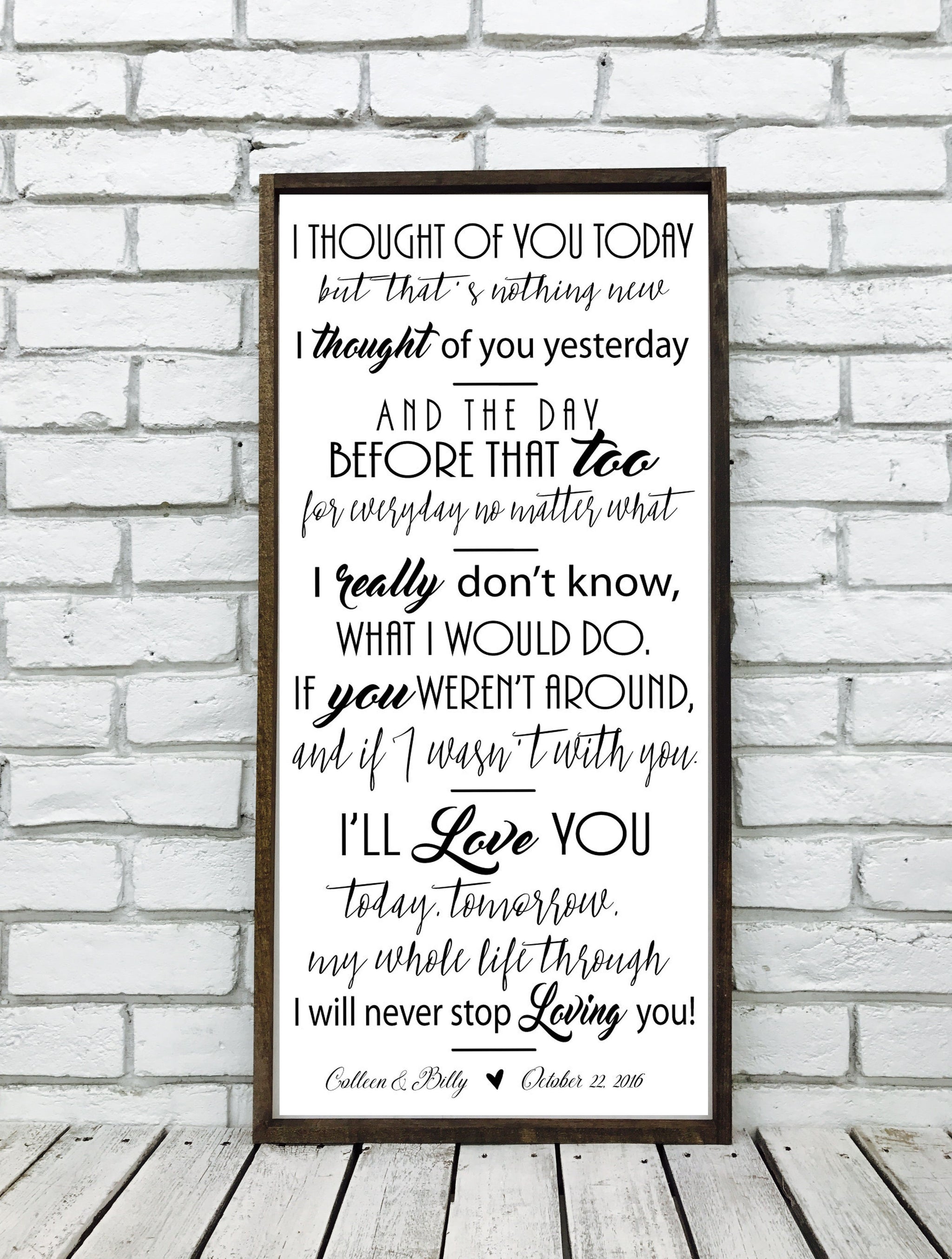 Wedding Song Lyrics Sign | Style V6