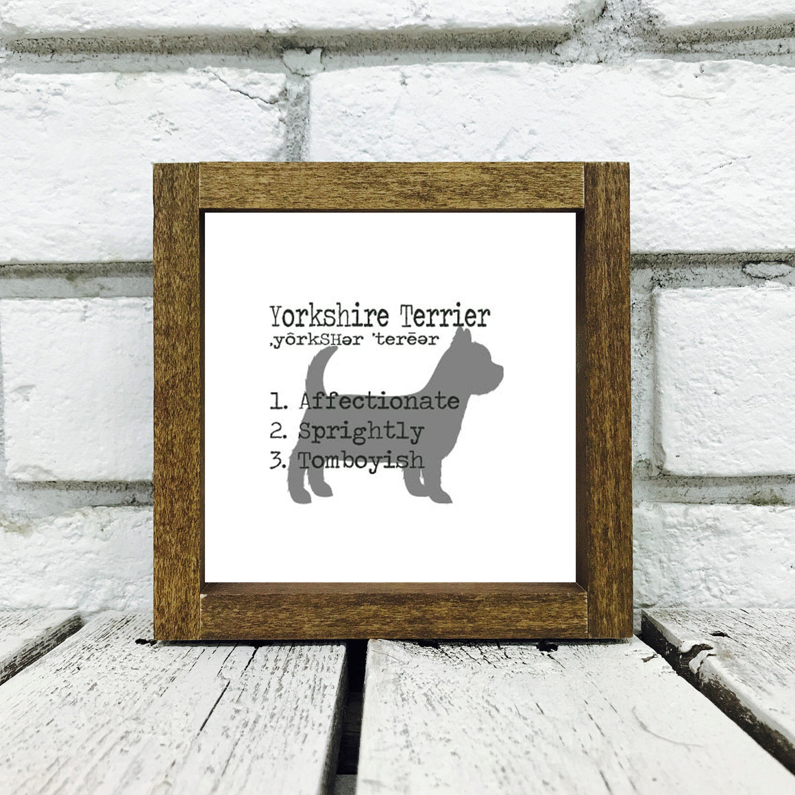 Yorkshire Terrier Dog Wooden Sign
